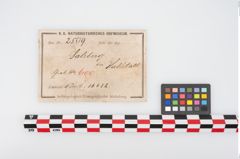 Etikett zu Eisenärmchenbeil (NHMW-PRAE-025519)
